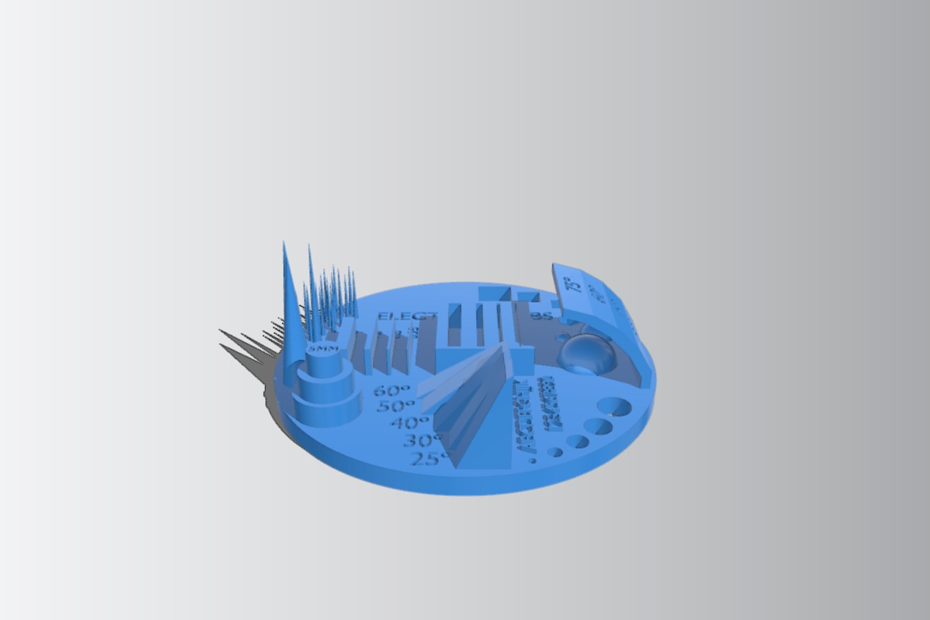DLP Resin printer test object