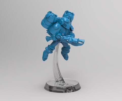 28mm Miniature Flight Base for Retro Space Men | 3d print model