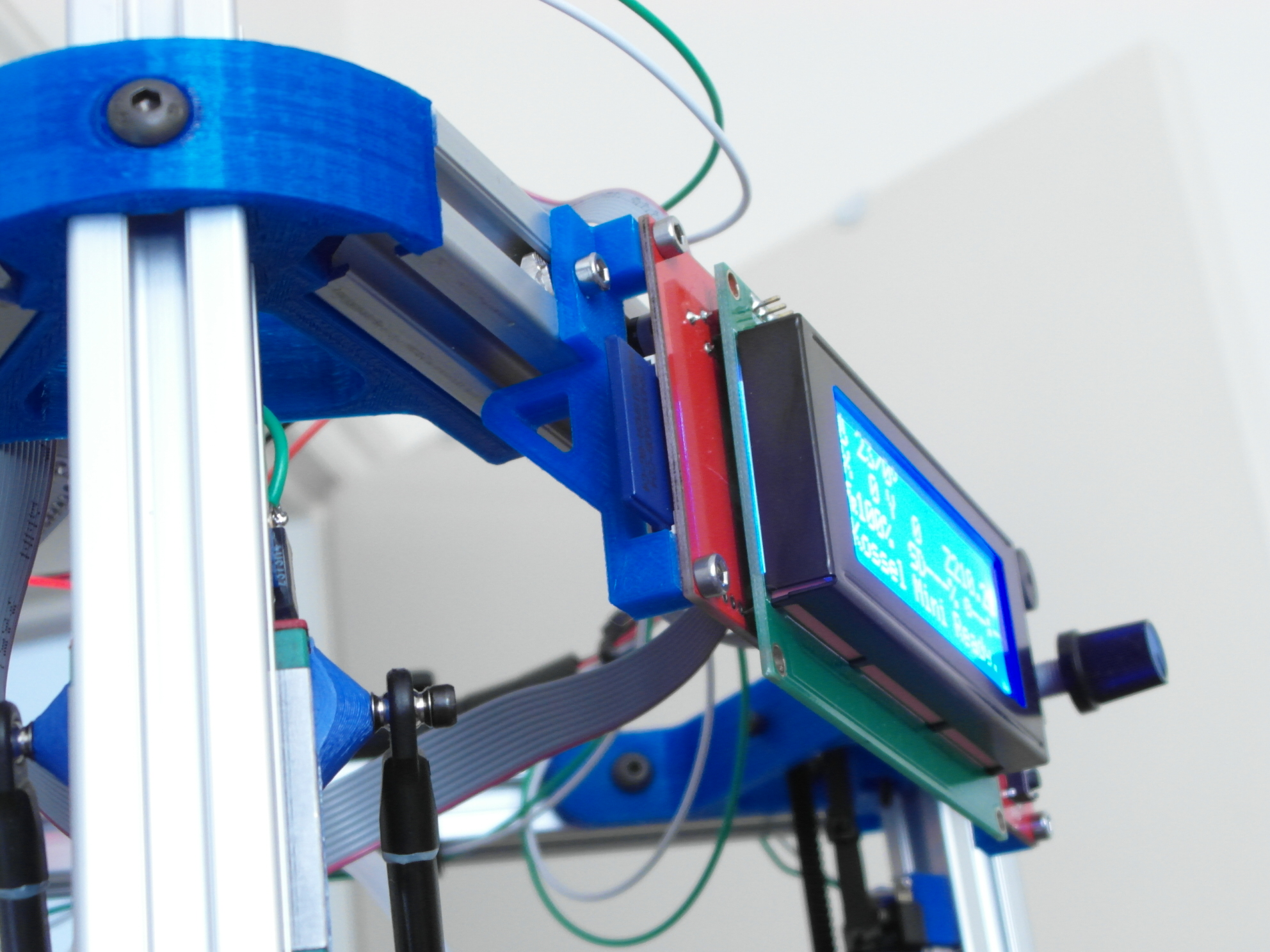Smart LCD Controller Mount for Mini Kossel with 20mmx20mm extrusion frame