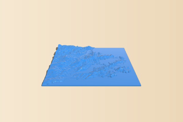 Elevation model of Dunedin, New Zealand. | 3d print model