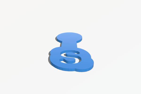 jeton de caddie skype caddy coin | 3d print model