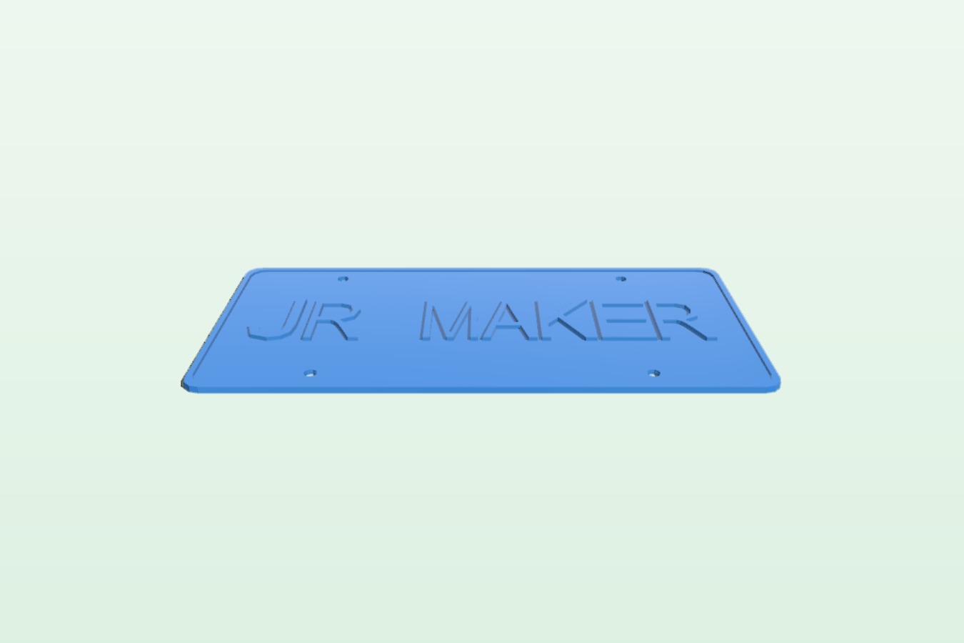 OpenSCAD Kid's License Plate Generator