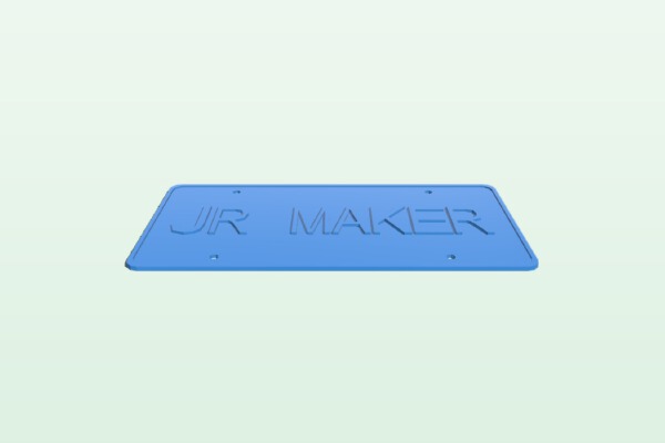 OpenSCAD Kid's License Plate Generator | 3d print model