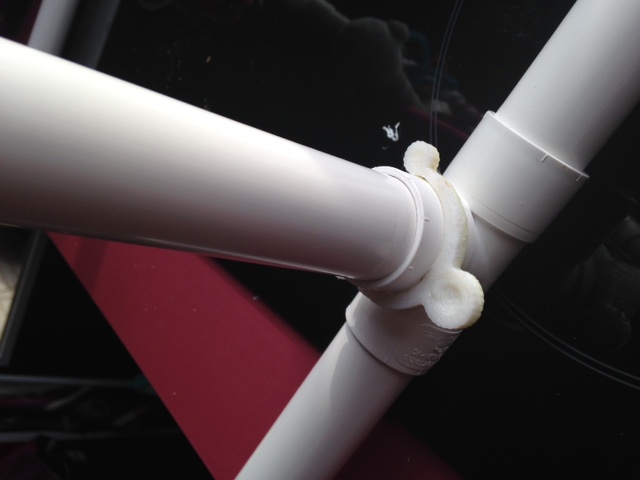 Removable PVC coupling fastener for Granddad constructions
