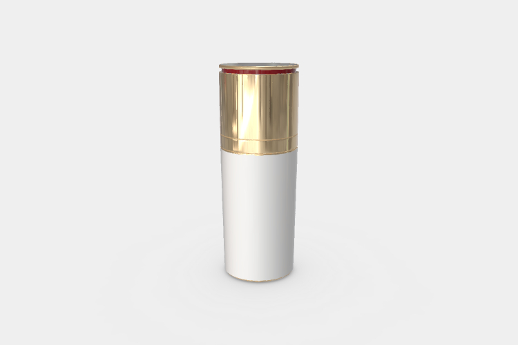 Cream Bottle with gold Cap Mockup