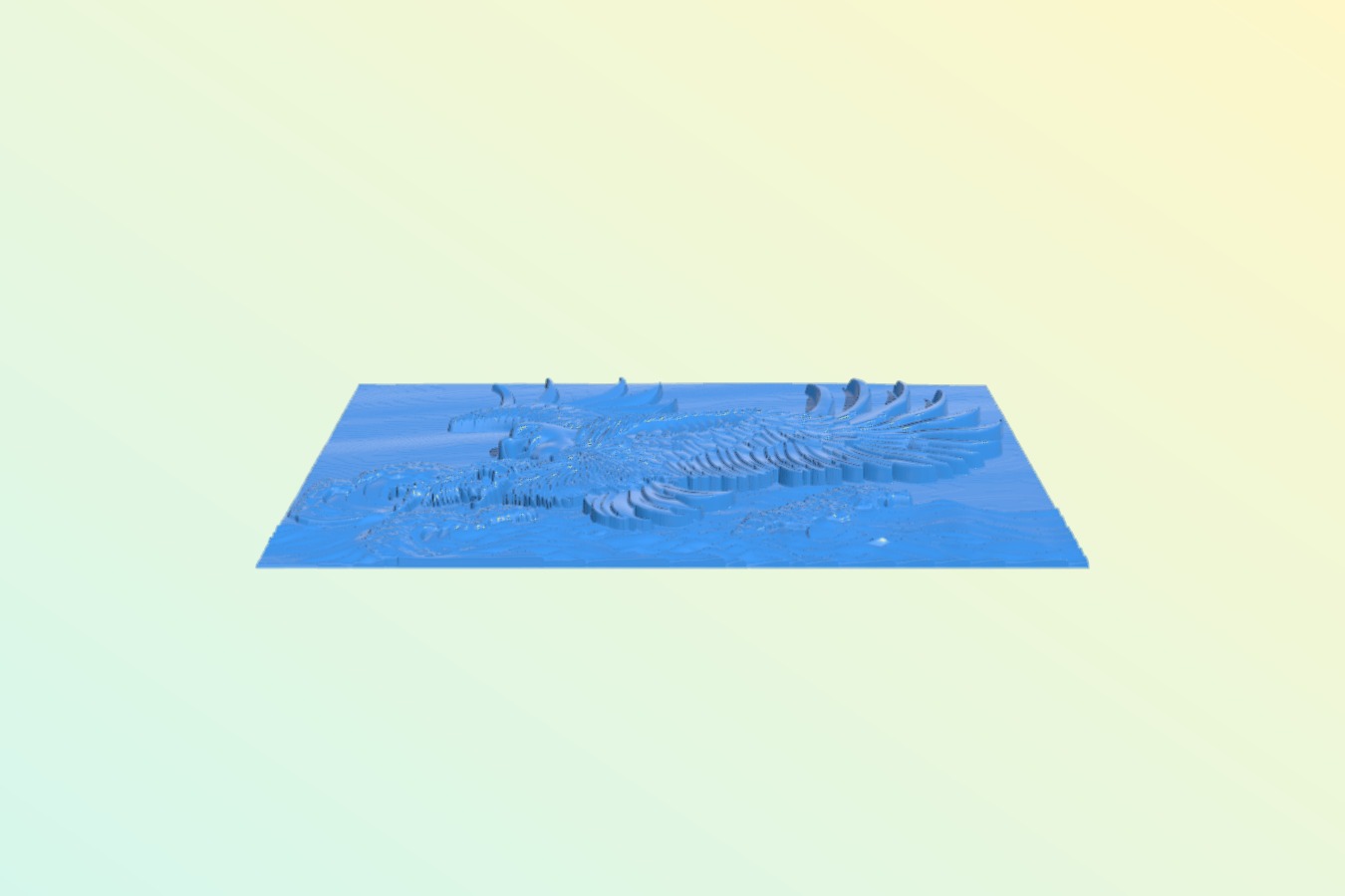 Waves eagle painting