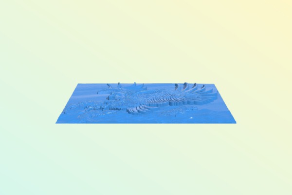 Waves eagle painting | 3d print model
