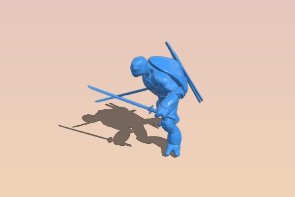 Ninja wielding a sword – TMNT Leonardo | 3d print model