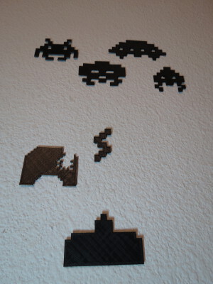 3D Printed Space Invaders Decorations | 3d print model