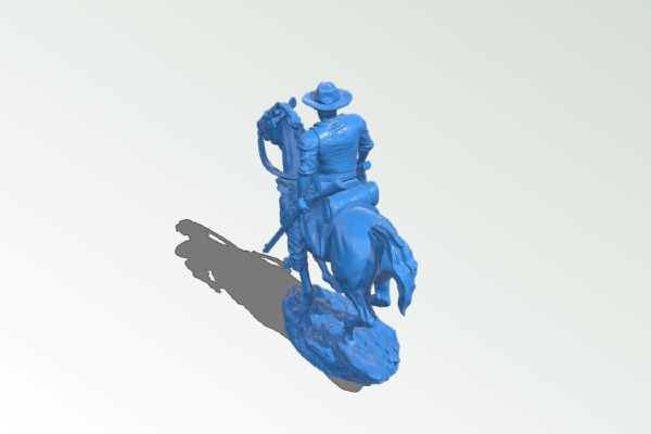 Cowboy on horseback | 3d print model