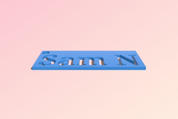 Sam N keychain | 3d print model