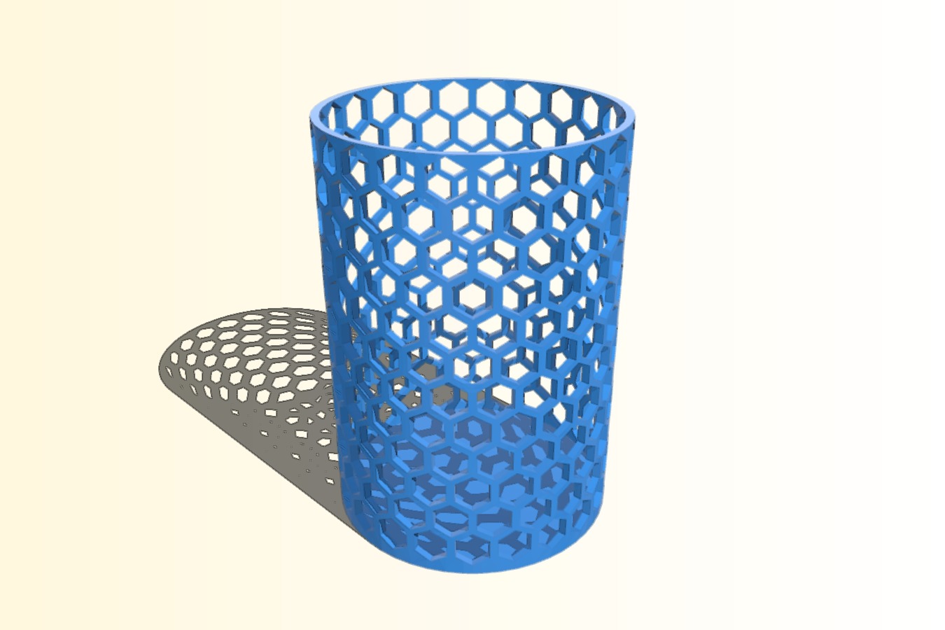 Hexagon Pattern Pencil Cup
