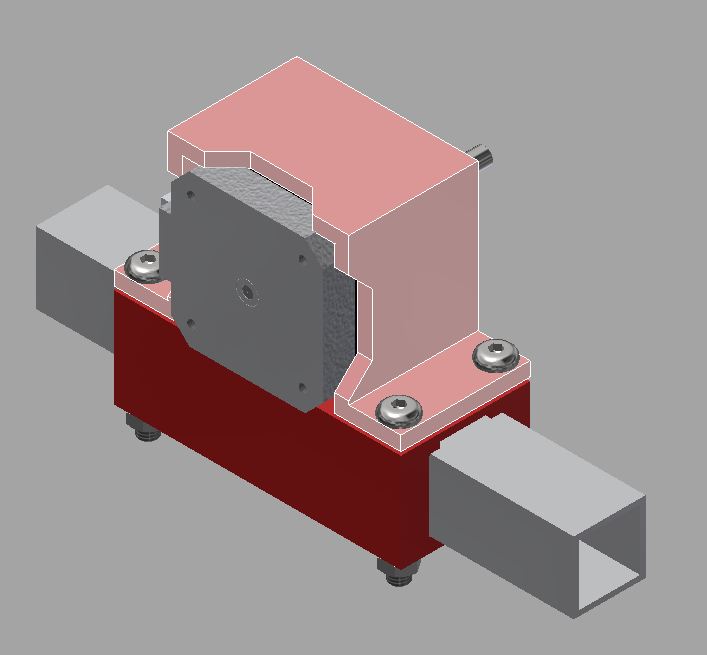 Filament Extruder holder (Nema 17) for 20x20 alu square with small cable tray (also fits T2020 ) (also suitable for CNC)