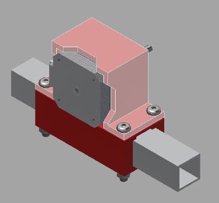 Filament Extruder holder (Nema 17) for 20x20 alu square with small cable tray (also fits T2020 ) (also suitable for CNC) | 3d print model