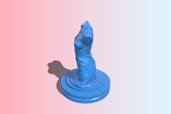 Female Torso With Gown | 3d print model