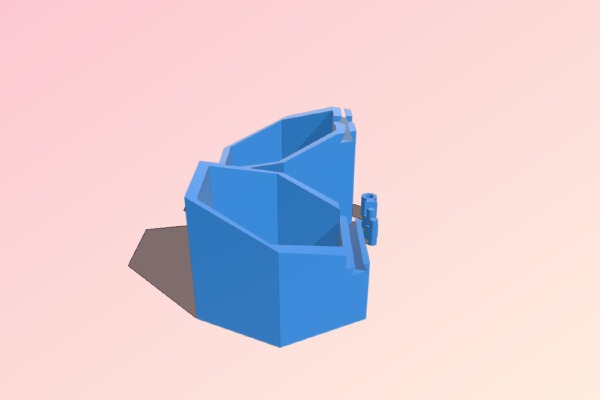 Hexagon box, lided and hinged | 3d print model