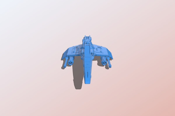 Star Wars Miniature E-Wing Side Cannon with Peg | 3d print model