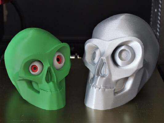 Halloween Skull (single&multi-material remix) | 3d print model