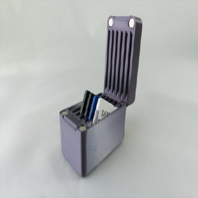 Magnetic SD Card Case Vert | 3d print model