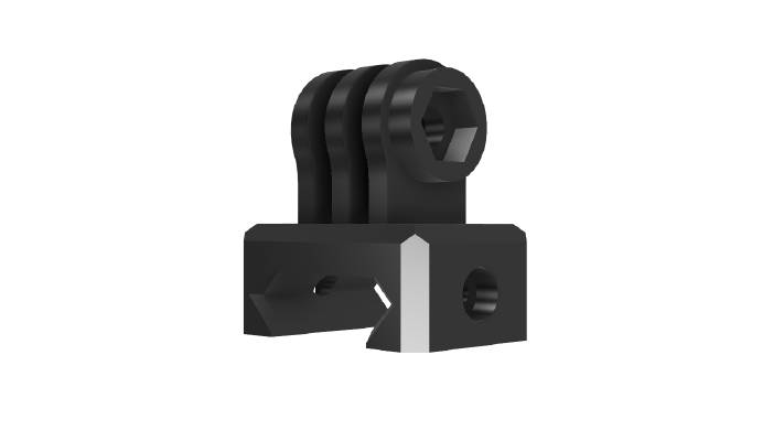 picatinny rail mount for GoPro | 3d print model