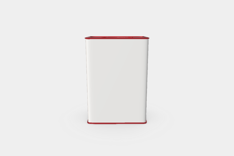 Square Food Packaging Tin Can Mockup