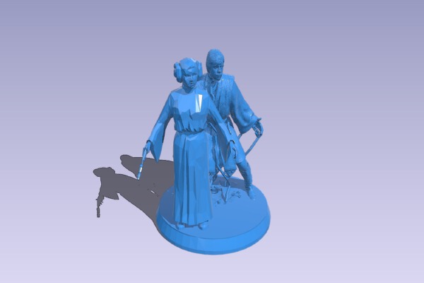 Luke and Leia combined board game figure | 3d print model