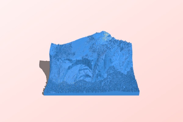 Yosemite's Royal Arch and Washington Column | 3d print model