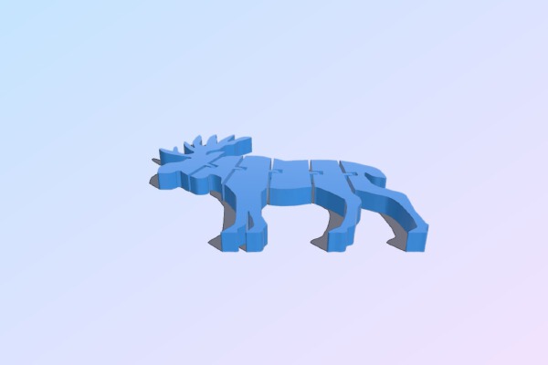 1 Color Flexi Moose | 3d print model