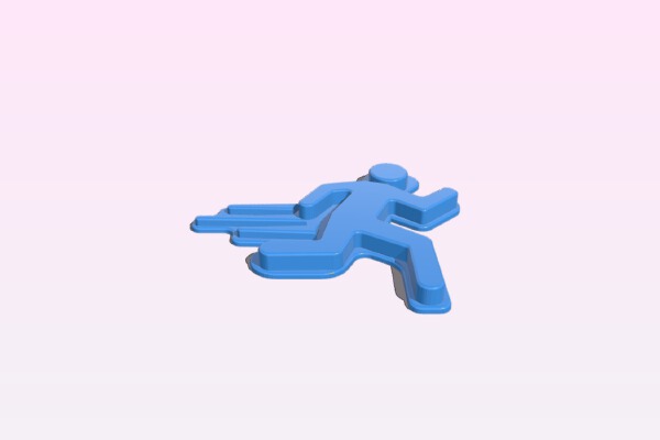 Running man (token) | 3d print model