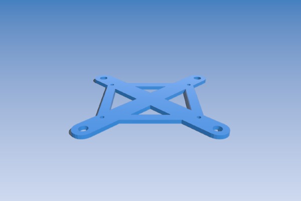 Simple Vesa Mount For Raspberry Pi Model 2 _ 3 B | 3d print model