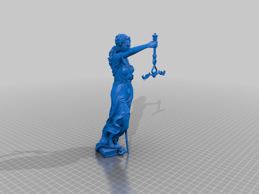 old lady justice - revisit - rescale | 3d print model