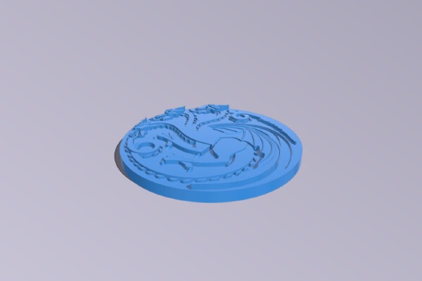 House Targaryen Sigil Keychain | 3d print model