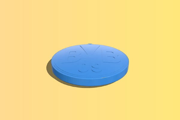 BVB BORUSIA Logo Keychain | 3d print model