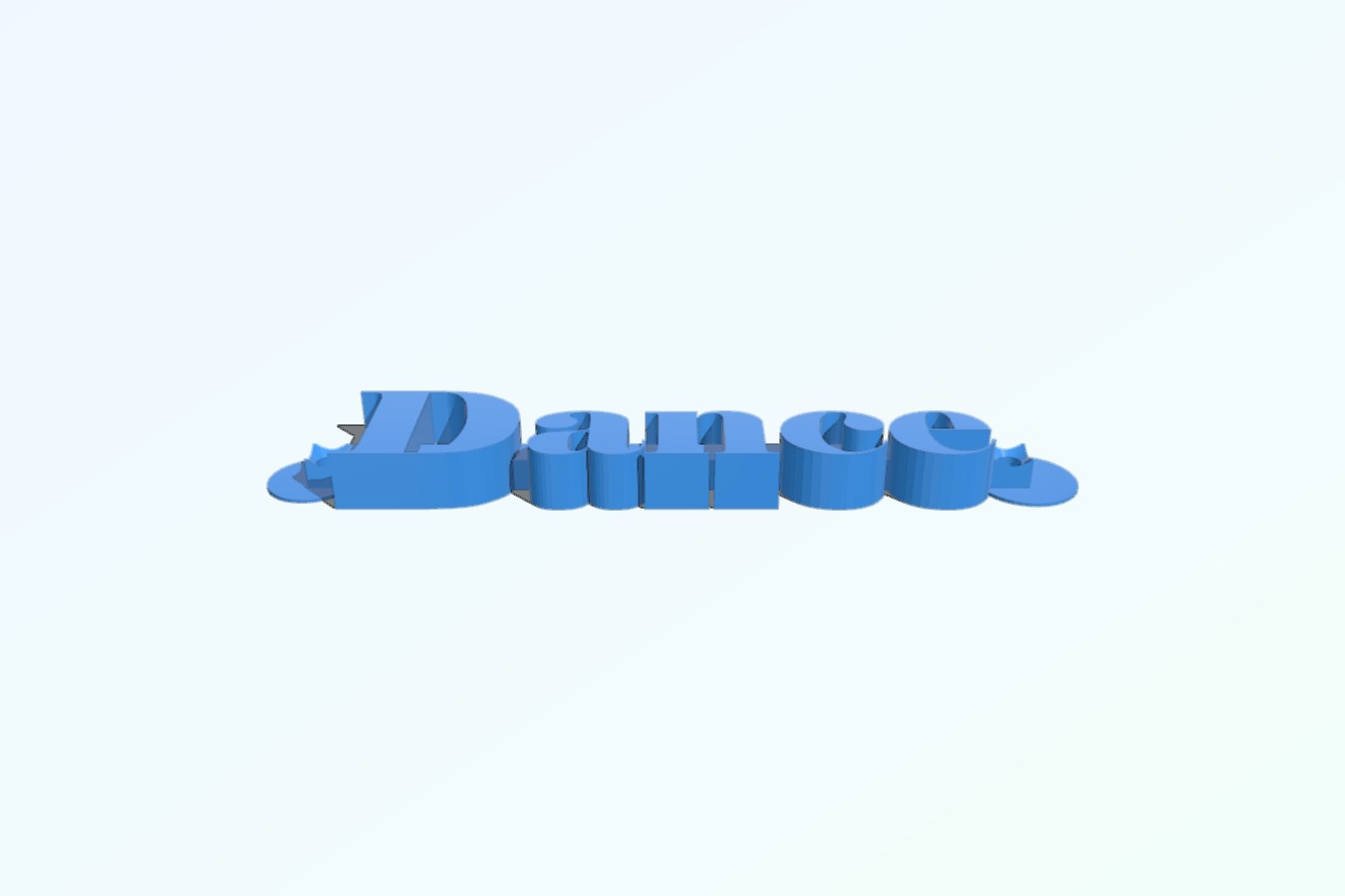 Dance sign wallmounted with none warping testdot