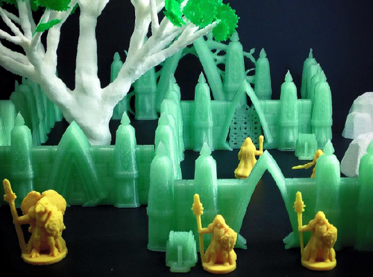 Modular Elvish Walls (18mm scale) | 3d print model