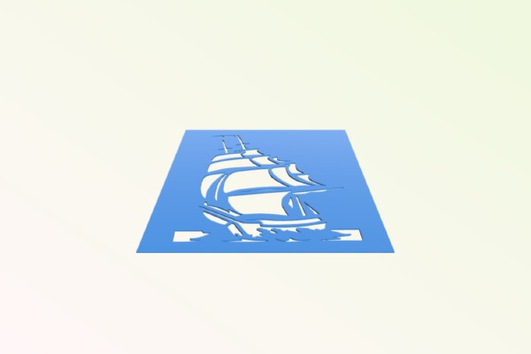 Ship Stencil | 3d print model