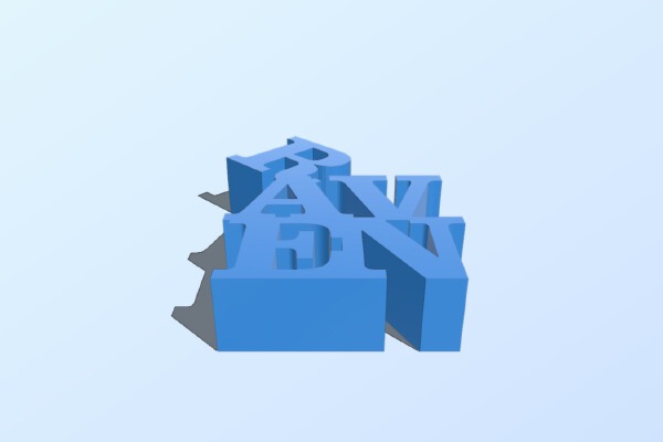 My Customized Variable WORD Sculpture | 3d print model