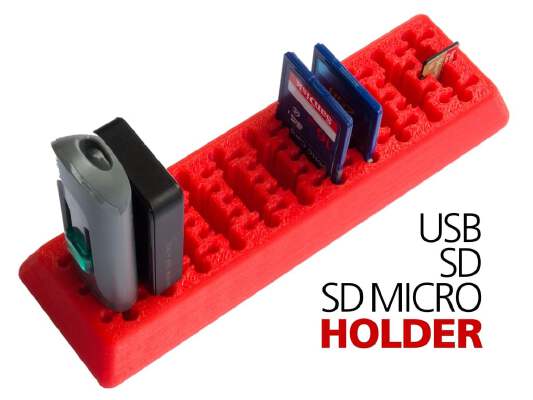 USB SD SD Mirco Holder Combined | 3d print model