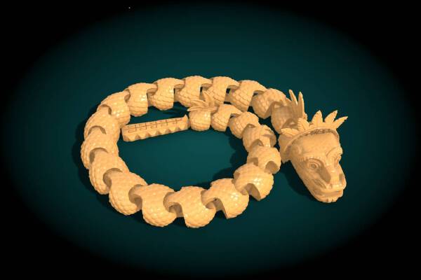 Quetzalcoatl the feathered snake | 3d print model
