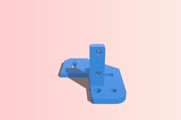 Corner bracket with motor mount | 3d print model