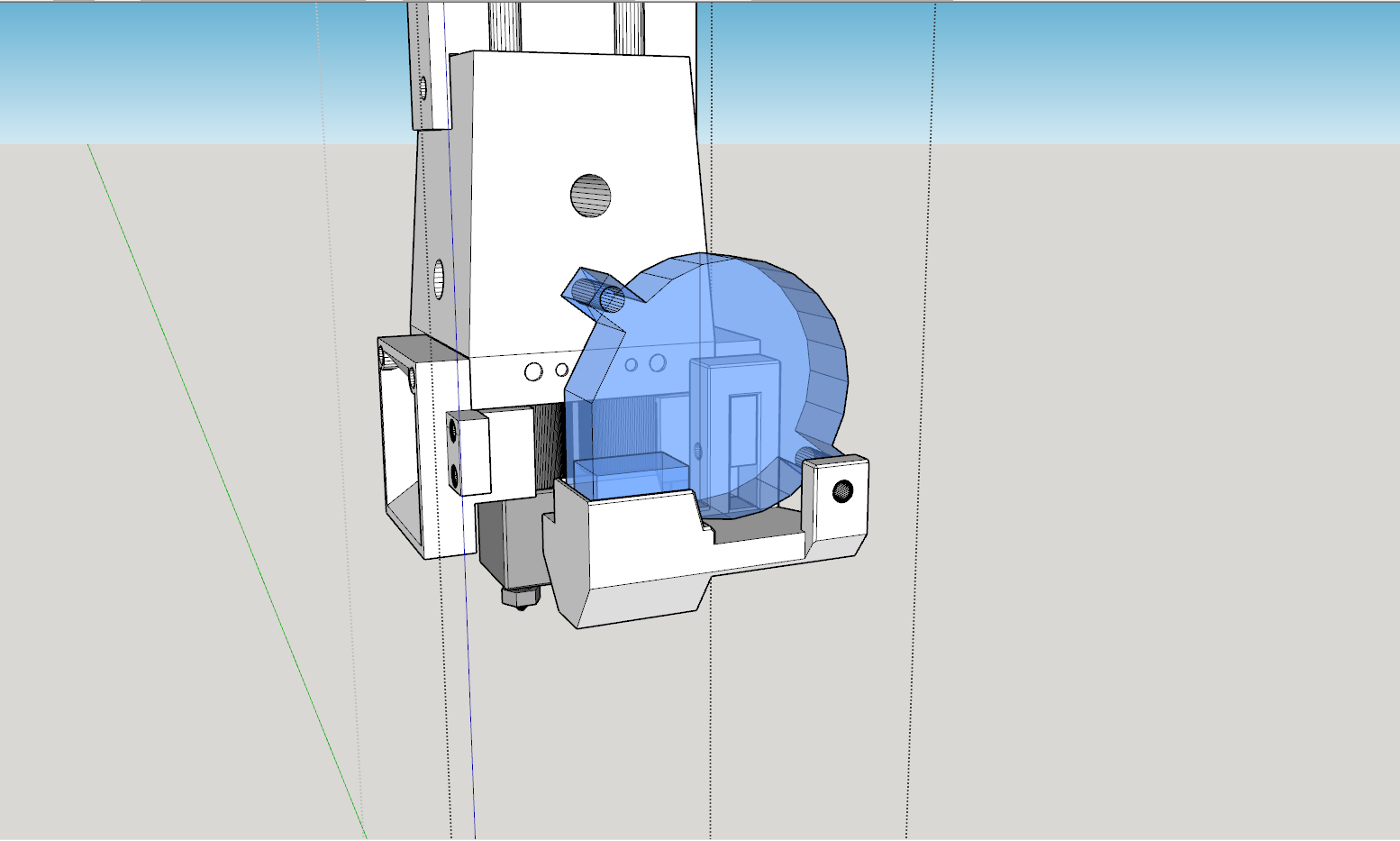Raise E3D v6 adapter 35 fan duct with mount for Filament blower fan
