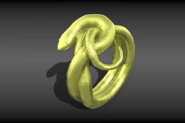 Coiled Snake Ring | 3d print model