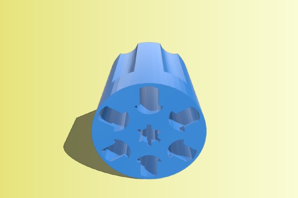 Nerf Hammershot 6 Dart Cylinder | 3d print model