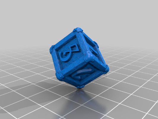 Wooden D6 Dice | 3d print model
