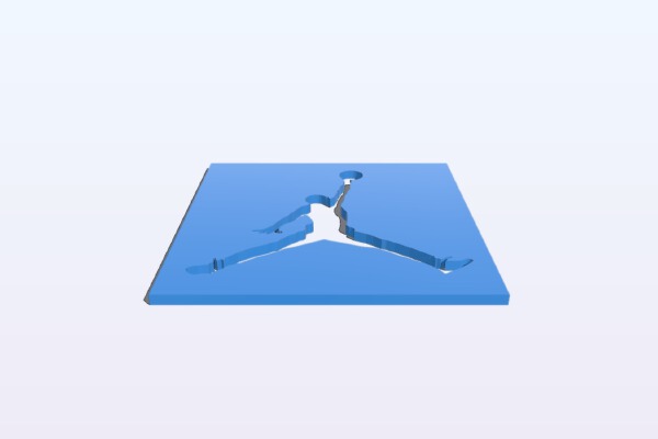 Jumpman Silhouette Keychain | 3d print model