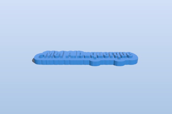 My Customized Multiline Tag or Keychain - mel | 3d print model