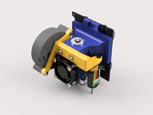 Fan and sensor support including 5015 fan air nozzle | 3d print model