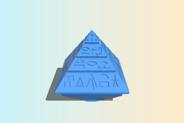 Glowing Pyramid Starship Stargate | 3d print model