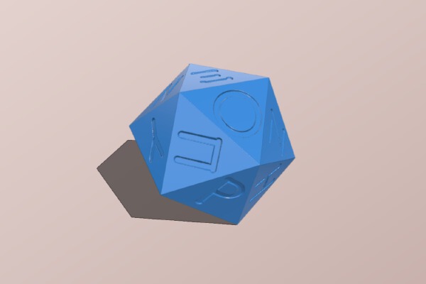 Greek D20 | 3d print model