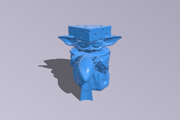Baby Yoda Cheesehead | 3d print model